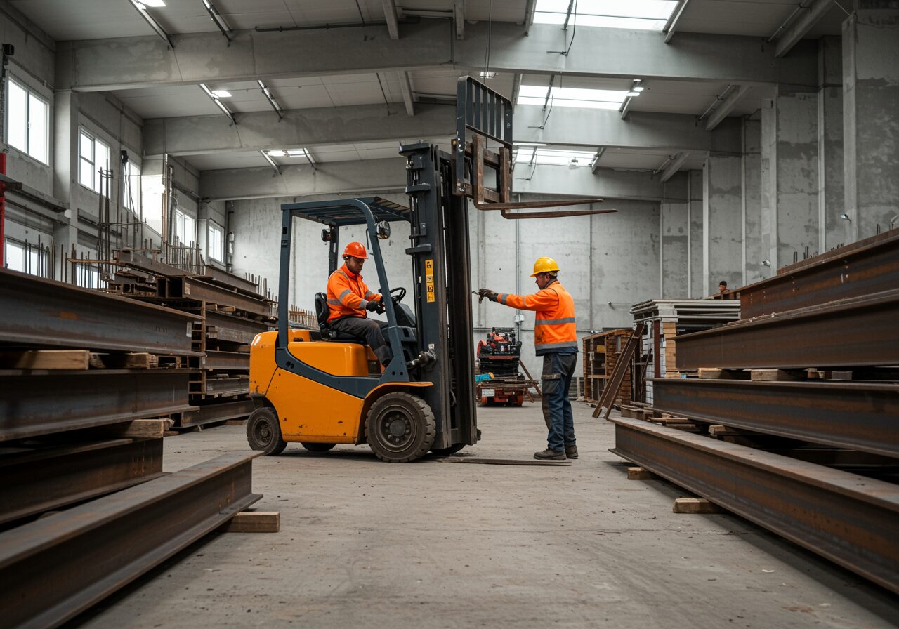 Manipulación Segura de Cargas y Operación de Montacargas en Construcción